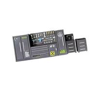 Fenteer Banco de Trabajo de Garaje a Escala 1/64, Armario de Herramientas, maqueta, fotografía Creativa, Herramienta Ligera de reparación de automóviles, Patrón Aleatorio