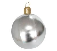 Fenteer Bola Inflable navideña Grande, Bola Inflable navideña Gigante, Globo de Fiesta para Porche, césped, Festival, Patio de Invierno, Plata