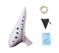 Fenteer Bolsa de Cuello para Ocarina, Piccolo de Moda con Cancionero para Niños, Blanco