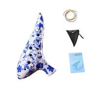 Fenteer Bolsa de Cuello para Ocarina, Piccolo de Moda con Cancionero para Niños, Flor Azul