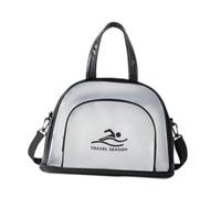Fenteer Bolsa de Playa Bolso Portátil Organizador de Gimnasio Y Bolsa de Viaje Impermeable de PVC con Bolsillo para Calzado Adecuada para Natación Y Equipaje, Negro