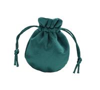 Fenteer Bolsa organizadora de Joyas, Bolsa de Regalo de Terciopelo con cordón para Piedras, dijes y baratijas, Verde Oscuro 6.5 X 8.5 Cm