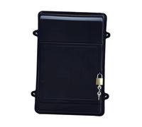 Fenteer Buzón de para colgar en pared, con cerradura y llaves, para oficina, exterior y hogar, Negro