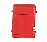 Fenteer Buzón de para colgar en pared, con cerradura y llaves, para oficina, exterior y hogar, Rojo