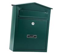 Fenteer Buzón de pared con cerradura, fácil de instalar, ideal para decoración del hogar. Buzón moderno para exterior en entrada de su casa, Verde Oscuro