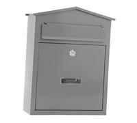 Fenteer Buzón de pared con cerradura, fácil de instalar, ideal para decoración del hogar. Buzón moderno para exterior en entrada de su casa, Gris