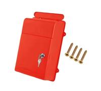 Fenteer Buzón de Pared Resistente con Cerradura y 2 Llaves para Exteriores, de Apertura Amplia, para Periódicos, Cartas, Oficinas, Calles y Comunidades, Rojo