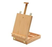 Fenteer Caballete de Mesa de Madera para Bocetos de Arte, Caja de Caballete para Principiantes, Pintura Al óleo en Estudio