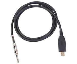 Fenteer Cable de Guitarra USB a 6,35 Mm Accesorio de Enlace USB de Guitarra a PC Cable de Grabación Profesional de Alto Rendimiento Y Fácil de Usar de, 2 metros