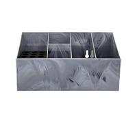 Fenteer Caja de almacenamiento para guardar tijeras, soporte para tijeras de peluquería, estante para tijeras de peluquería, pinzas, cepillos y peines, Gris Oscuro