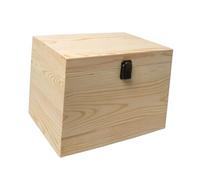 Fenteer Caja de Madera sin terminar, Caja de Recuerdos Multiusos, Organizador de Joyas para coleccionables, Fiesta de cumpleaños, decoración, 27 Cm X 20 Cm X 14