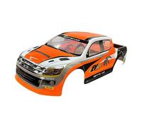 Fenteer Carcasas de carrocería para Coche RC, Cubierta de carrocería 1:10, Ligeras, de reemplazo Directo, fáciles de Instalar, Accesorios de fijación, Naranja