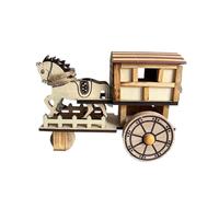 Fenteer Carrito Rompecabezas Modelo 3D Hecho en Madera Set de Construcción Manual Maqueta Educativa Vintage Decoración Artesanal Ensamblable Adecuado para Reg, Estilo a