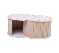 Fenteer Cat Tunnel Bed Hideaway Nest Playground para 2 Gatos en Toda la Beininge 2 Hole Cat Cave, MarrÓn