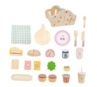 Fenteer Cesta de Picnic Juguete para Bebés Set de Juego de Imitación con Alimentos de Madera Promueve Habilidades Sociales Y Creatividad Función Educativa Ade