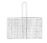 Fenteer Cesta para Parrilla de Barbacoa, Abrazadera para Asar Peces, Rejilla de Malla Gruesa, Cesta para Asar Peces, 35x20cm