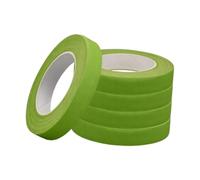 Fenteer Cinta floral de 5 rollos, cintas para floristería, para proyectos de manualidades, profesional, fácil de usar, para envolver tallos de, Verde Brillante