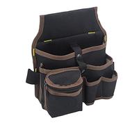 Fenteer Cinturón de herramientas para trabajo Organizador de trabajo Bolsa para uso general Carpinteros Electricista Contratista Delantal Bolsa, Café
