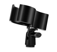 Fenteer Clip de micrófono ajustable para grabación y transmisión. Accesorio antideslizante para micrófonos. Soporte de micrófono grande y resistente, Sin Adaptador