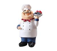 Fenteer Cocinero Chef Figura de Escritorio - Frutas