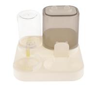 Fenteer Comedero Automático para Mascotas 2 en 1 Dispensador de Comida Y Bebedero de Agua Cuenco de Alimentación con Gran Capacidad Adecuado para Gatos Y Perr, Claro