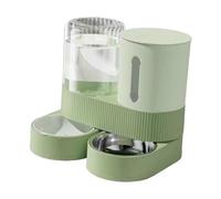 Fenteer Comedero Automático para Mascotas Dispensador de Pienso Y Contenedor de Agua con Tazón para Animales Que Permite Ver Adecuado para Perros Peq, Verde