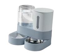 Fenteer Comedero Automático para Mascotas Dispensador de Pienso Y Contenedor de Agua con Tazón para Animales Que Permite Ver Adecuado para Perros Peq, Azul