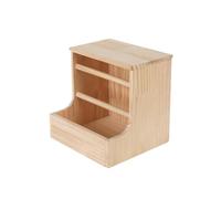 Fenteer Comedero de, Comedero de Comida, Pesebre, Fácil Instalación, Compacto, de Madera, con Soporte para Pasto, Dispensador de Comida para Cobayas, Ani, 20x10x20cm