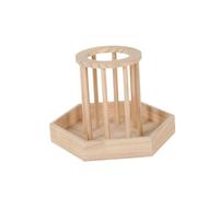 Fenteer Comedero de, Comedero de Comida, Pesebre, Fácil Instalación, Compacto, de Madera, con Soporte para Pasto, Dispensador de Comida para Cobayas, Ani, 29.3 X 20 Cm