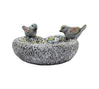 Fenteer Comedero para pájaros, bañera para pájaros, Estatua de jardín, Escultura Decorativa Resistente a Intemperie, bañera para pájaros para Patio, Mesa