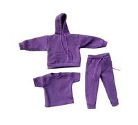 Fenteer Conjunto Sudadera 3 Piezas a Escala 1/12, Ropa Deportiva, Prendas en Miniatura para Figuras muñecas 6 Pulgadas, Accesorios para el Cuerpo, Violeta