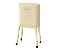 Fenteer Cubo de basura de 16 l, gran capacidad, creativo, para oficina, tocador, cocina, sala de estar y hogar, Blanco