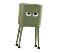 Fenteer Cubo de basura de 16 litros con base alta para oficina, dormitorio, cocina y baño, Verde