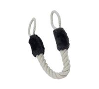 Fenteer Cuerda para Tirar de La Manija de La Puerta, Puerta de para Niños Y Animales, Tope de Bloqueo para Puertas, Protector de Dedos para Mascotas, Negro