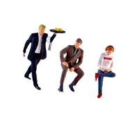 Fenteer Diorama en Miniatura de 3 Piezas a Escala 1/64 con Figuras