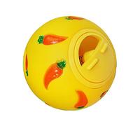 Fenteer Dispensador de Comida con Forma de Bola de Golosinas, Juguete Rompecabezas, Juguetes, Pelota para Snacks, Comedero para Mascotas, Juguete Mastic, Amarillo
