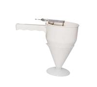 Fenteer Dispensador de con Soporte, Herramienta de Cocina, Embudo Dispensador, Herramientas para Hacer Bolas de Pulpo, Postres, Takoyaki, para Waffl, beige, tal como se describe