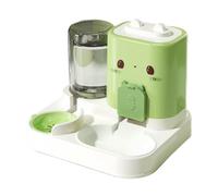 Fenteer Estación de Alimentación Automática 2 en 1, Comedero Y Dispensador de Agua para Gatos Y Cachorros, Verde