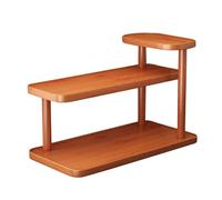 Fenteer Estante de Mesa Organizador de Escritorio Estantería de Capas Soporte de Bambú para Decoración de Hogar Y Almacenaje Adecuado para Dormitorio Sa, 40x14x20cm