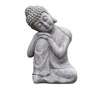 Fenteer Estatua de Buda Durmiente de Resina Escultura Tallada a Mano estatuilla Hecha a Mano decoración Decorativa para el hogar Acento Hecho a Mano Sentado