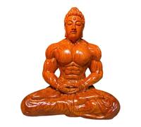 Fenteer Estatua de Buda para decoración del hogar, Escultura Budista Robusta Hecha a Mano, Adorno de Buda para Oficina, Exteriores e Interiores, Rosewood L