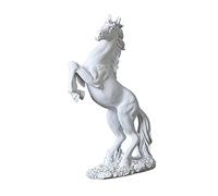 Fenteer Estatua de Caballo Decoración del Hogar Escultura Resina Decorativa Moderna - Blanco