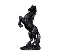 Fenteer Estatua de Caballo Decoración del Hogar Escultura Resina Decorativa Moderna - Negro
