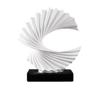 Fenteer Estatua de Ola de océano, Adorno de Escritorio, Centro de Mesa, Regalo, decoración del hogar, Escultura Artesanal, Figura de Resina para, Blanco