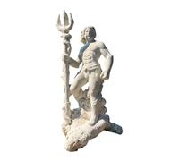 Fenteer Estatua de Poseidón para, decoración para pecera, Resistente, Multifuncional, Figura de cerámica para decoración de acuarios y paisajes.