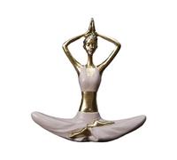 Fenteer Estatuas de Yoga Figuras Mujeres Postura de Meditación, Estilo Uno Oro