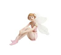 Fenteer Figura de, Adorno Creativo, artesanía, Escultura, Estatua de niña para Sala de Estar, decoración del hogar, estantería, casa, Abraza Las Rodillas Rosadas