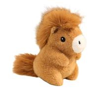 Fenteer Figura de Caballo de Peluche, Estatua de Animal, decoración de año, Ideal para reuniones, Sala de Estar, cafetería o Restaurante, MarrÓn