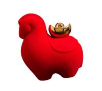 Fenteer Figura de Caballo, decoración de año Chino, Adorno de Mesa Moderno, Estatua de Caballo de cerámica para Sala de Estar, Oficina, Escritorio y, S