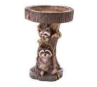 Fenteer Figura de Resina de Mapache para Comedero, de Patio, para Pájaros de Jardín.